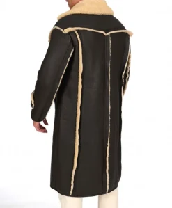 Uomo D'Arienzo M-Alix - Cappotto in montone testa di moro doppiopetto effetto vintage