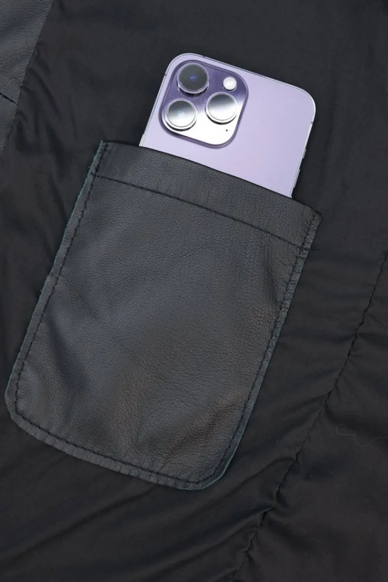 Uomo D'Arienzo Marlon - Giacca in pelle nera nappa effetto liscio tasche con calamita