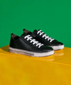 Uomo D'Arienzo Milano - Sneakers in pelle stampata nera da uomo