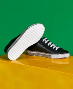 Uomo D'Arienzo Milano - Sneakers in pelle stampata nera da uomo