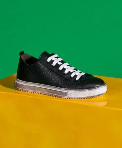 Uomo D'Arienzo Milano - Sneakers in pelle stampata nera da uomo