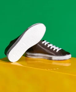 Uomo D'Arienzo Milano - Sneakers in pelle color fango da uomo
