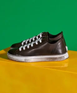 Uomo D'Arienzo Milano - Sneakers in pelle color fango da uomo