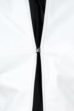 Donna D'Arienzo Miss - Giacca corta bolero in pelle bianca girocollo nappa effetto liscio