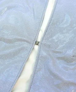Donna D'Arienzo Miss - Giacca corta bolero in pelle laminata viola chiaro girocollo