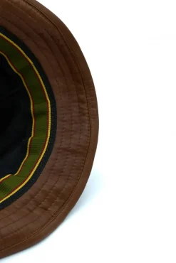 Uomo D'Arienzo New York - Cappello da uomo in pelle vintage marrone stile borsalino