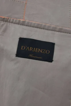 Donna D'Arienzo Olivia - Giacca blazer in pelle scamosciata colore arancione