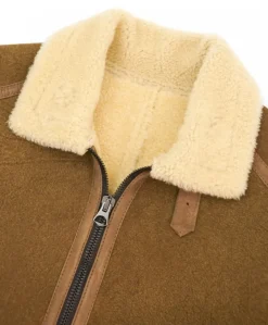 Uomo D'Arienzo Peter - Montone nubuck cuoio Shearling biker uomo collo camicia
