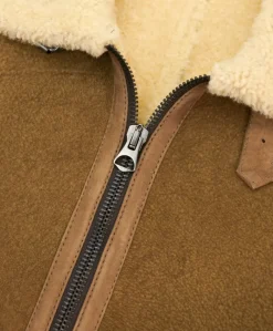 Uomo D'Arienzo Peter - Montone nubuck cuoio Shearling biker uomo collo camicia