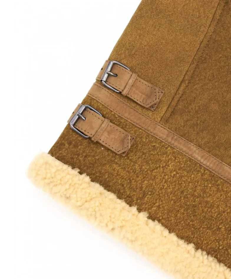 Uomo D'Arienzo Peter - Montone nubuck cuoio Shearling biker uomo collo camicia