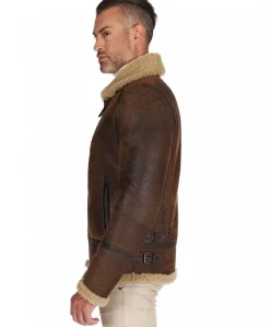 Uomo D'Arienzo Peter - Montone Shearling testa di moro uomo collo camicia con fibbia