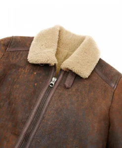 Uomo D'Arienzo Peter - Montone Shearling testa di moro uomo collo camicia con fibbia