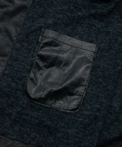 Uomo D'Arienzo Philiphs - Giacca in pelle lavata nera vintage quattro tasche zip