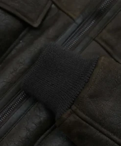 Uomo D'Arienzo Pilot - Montone Shearling testa di moro bomber uomo collo camicia