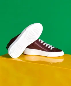 Uomo D'Arienzo Pisa - Sneakers in pelle bordeaux da uomo