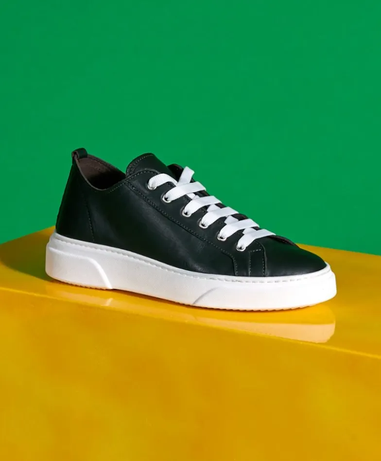 Uomo D'Arienzo Pisa - Sneakers in pelle verde da uomo