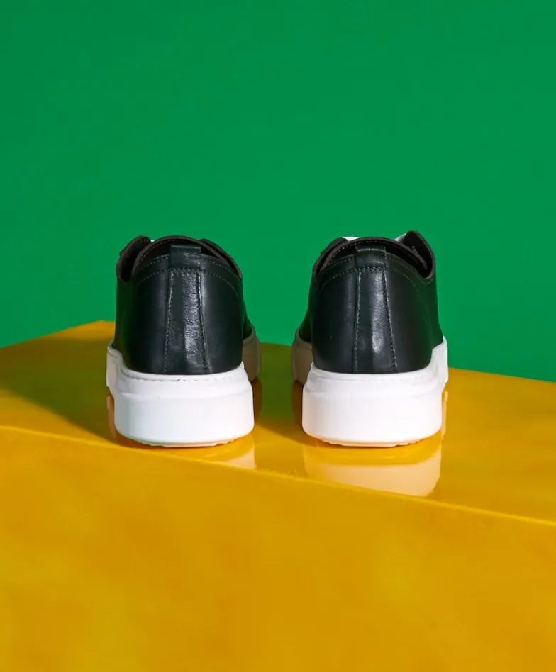 Uomo D'Arienzo Pisa - Sneakers in pelle verde da uomo