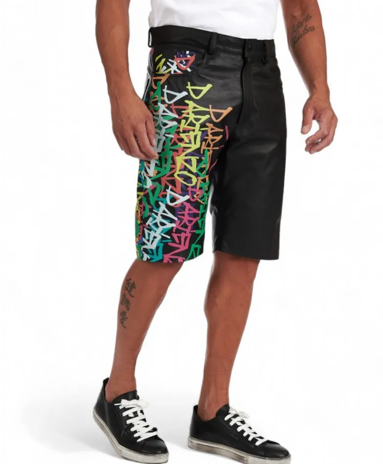 Uomo D'Arienzo Pop - Pantalone sfoderato nero laser da uomo nappa effetto liscio
