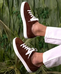 Uomo D'Arienzo Positano - Sneakers in pelle scamosciata marrone da uomo
