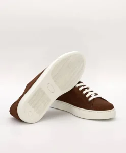 Uomo D'Arienzo Positano - Sneakers in pelle scamosciata marrone da uomo