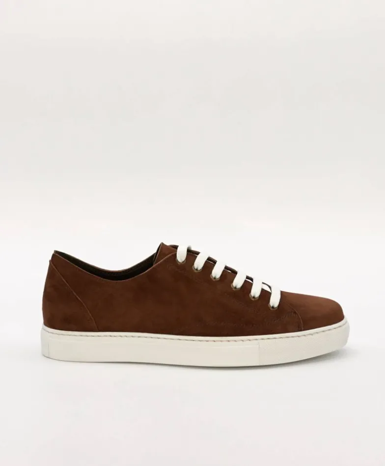 Uomo D'Arienzo Positano - Sneakers in pelle scamosciata marrone da uomo