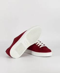 Uomo D'Arienzo Positano - Sneakers in pelle scamosciata rossa da uomo