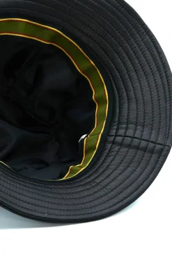 Donna D'Arienzo Riviera - Cappello da donna in pelle nera stile secchiello