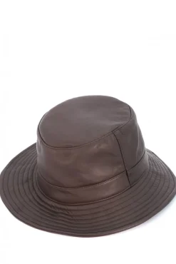 Donna D'Arienzo Riviera - Cappello da donna in pelle testa di moro stile secchiello