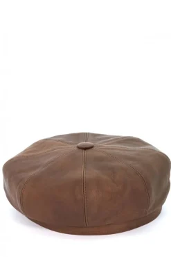 Donna D'Arienzo Taormina - Cappello da donna in pelle testa di moro stile berretto francese