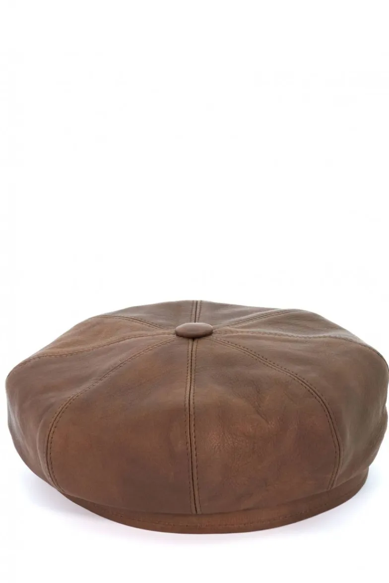 Donna D'Arienzo Taormina - Cappello da donna in pelle testa di moro stile berretto francese