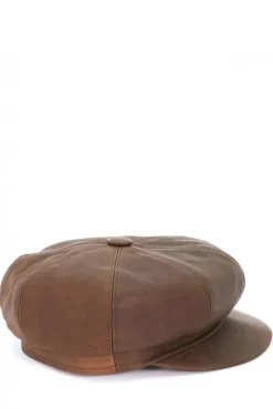 Donna D'Arienzo Taormina - Cappello da donna in pelle testa di moro stile berretto francese