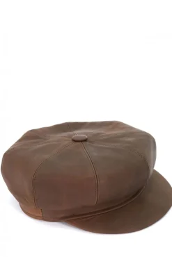 Donna D'Arienzo Taormina - Cappello da donna in pelle testa di moro stile berretto francese