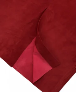 Donna D'Arienzo Tara - Gonna longuette in pelle bordeaux camoscio