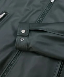 Uomo D'Arienzo Ted - Giacca in pelle naturale verde effetto liscio