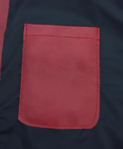Uomo D'Arienzo Ted - Giacca in pelle rossa nappa effetto liscio collo coreana
