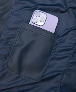 Uomo D'Arienzo Ted - Giacca in pelle traforata blu nappa effetto liscio