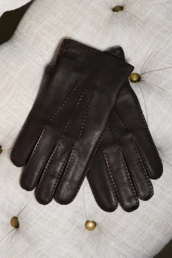 Uomo D'Arienzo Thor - Guanti in pelle testa da uomo cuciture in rilievo