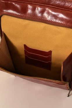D'Arienzo Zaino in pelle cuoio di vitello borsa effetto vintage